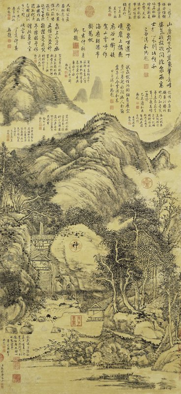 清張宗蒼〈畫山水〉軸，138.1×64.3公分，國立故宮博物院藏。