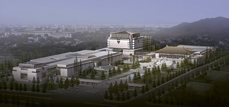 南京博物院二期工程建築設計方案，圖為效果圖。