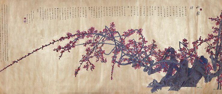 黃永玉〈田家梅〉，143×366公分。