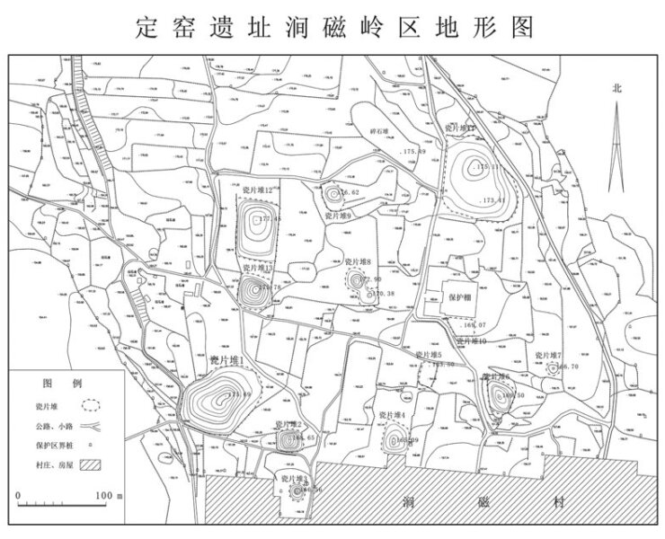 定窯遺址地形圖。