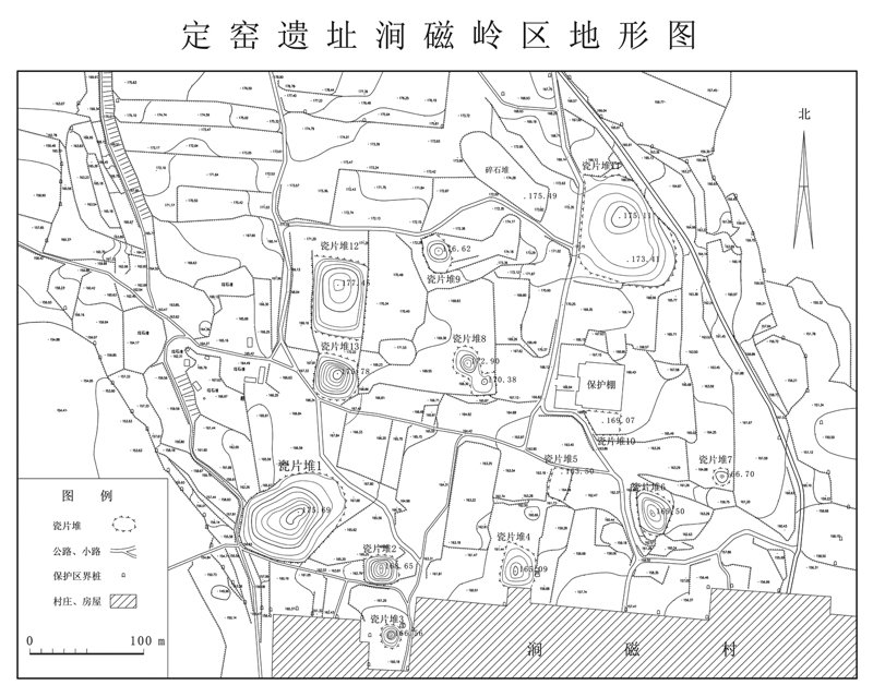 定窯遺址地形圖。
