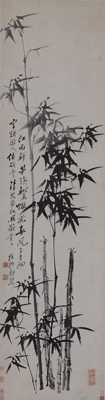 鄭燮〈江南鮮筍圖〉，水墨紙本立軸，182×48.5公分。