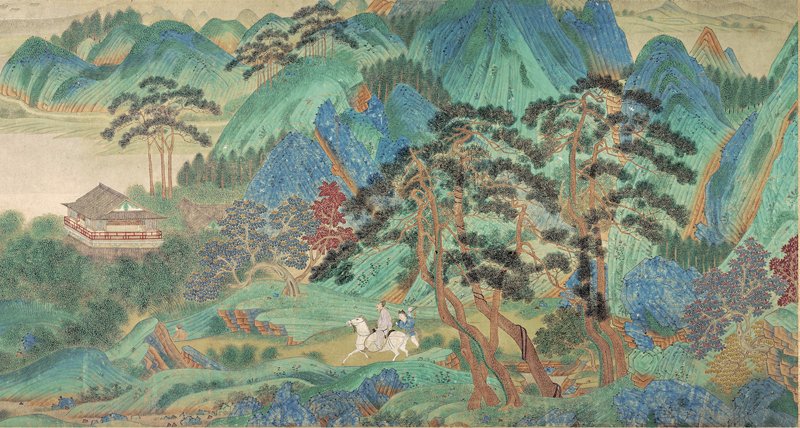 明仇英〈潯陽送別圖〉卷,美國納爾遜藝術博物館藏。圖為局部。©The Nelson-Atkins Museum of Art,Kansas City。