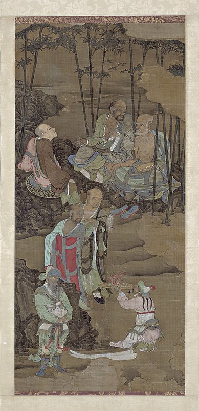 南宋周季常〈五百羅漢:竹林致琛〉,美國波士頓美術館藏。Photograph©2013 Museum of Fine Arts,Boston。