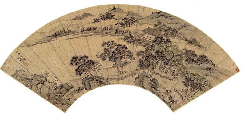 文徵明1535年〈連轡訪友圖〉，上海博物館藏。