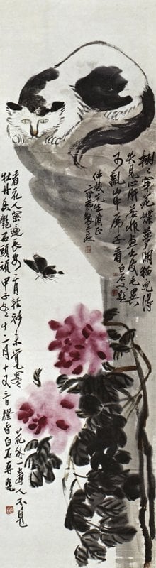北京誠軒編號101齊白石〈富貴耄耋〉,成交價人民幣598萬元。