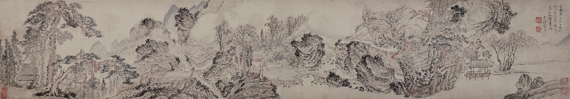 張宏〈秋山讀書圖卷〉,德國柏林亞洲藝術博物館藏。