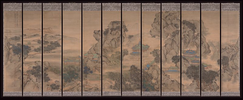 清袁江〈九成宮圖屏〉，美國大都會博物館藏。Photograph©2013 Metropolitan Museum of Art/Art Resource/Scala。