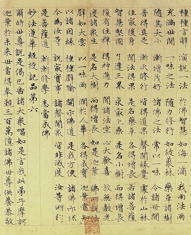 趙孟頫書第三卷〈妙法蓮華經〉印鑑，美國私人收藏。