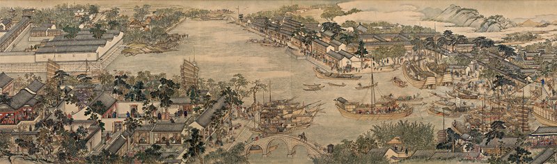 清徐揚〈姑蘇繁華圖卷〉，遼寧省博物館藏。圖為局部。©The Liaoning Provincial Museum Collection。