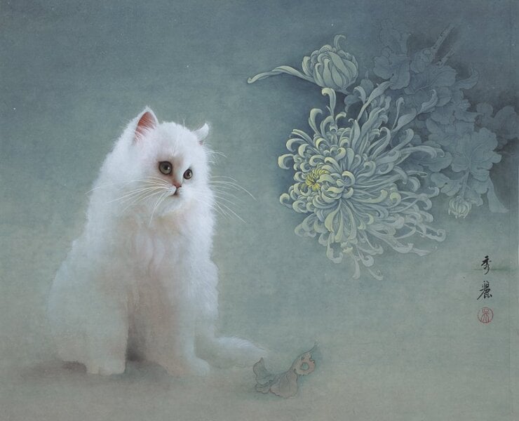 吳秀麗〈美與思〉，42×50公分。