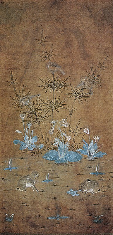 出土的〈竹雀雙兔〉。圖／本刊資料室。