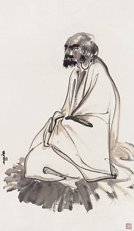 歐豪年1966年31歲作〈趺跏〉，115×67公分。