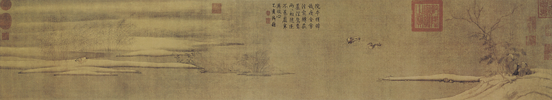梁師閔〈蘆汀密雪圖〉卷，北京故宮博物院藏。