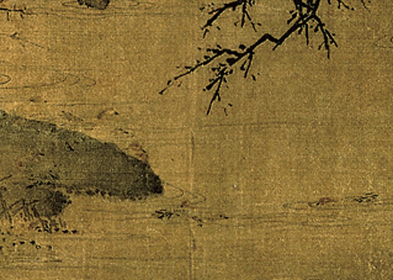 馬麟〈芳春雨霽圖〉冊，台北故宮博物院藏。