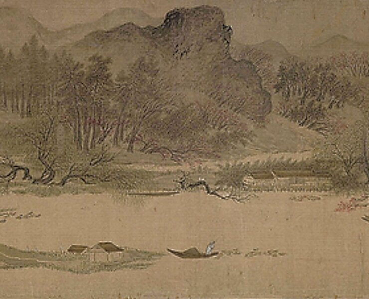（傳）惠崇〈溪山春曉圖〉，局部，北京故宮博物院藏。