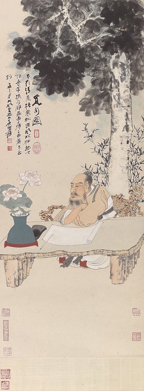 張大千〈仿陳老蓮覓句圖〉，成交價人民幣1897.5萬元。