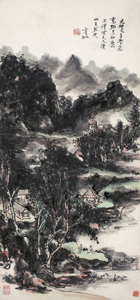 黃賓虹〈夜山圖〉，成交價人民幣1092.5萬元。