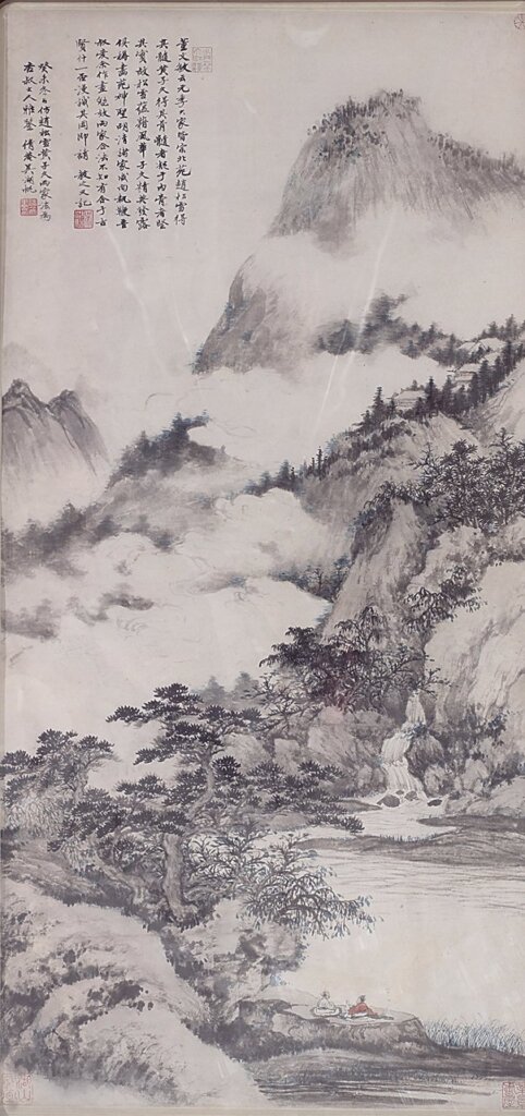 吳湖帆〈仿趙黃詩意圖〉。