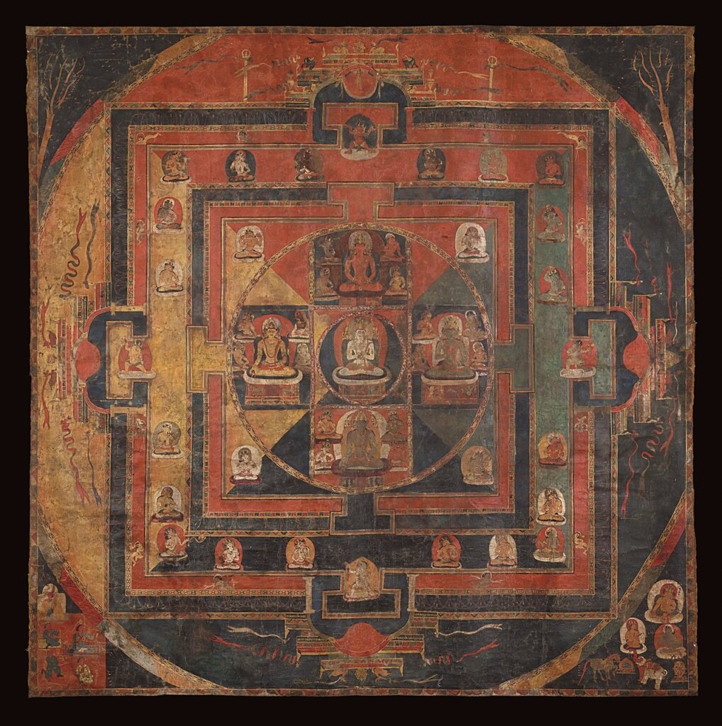 公元11世紀〈金剛界曼荼羅〉，125×125公分。