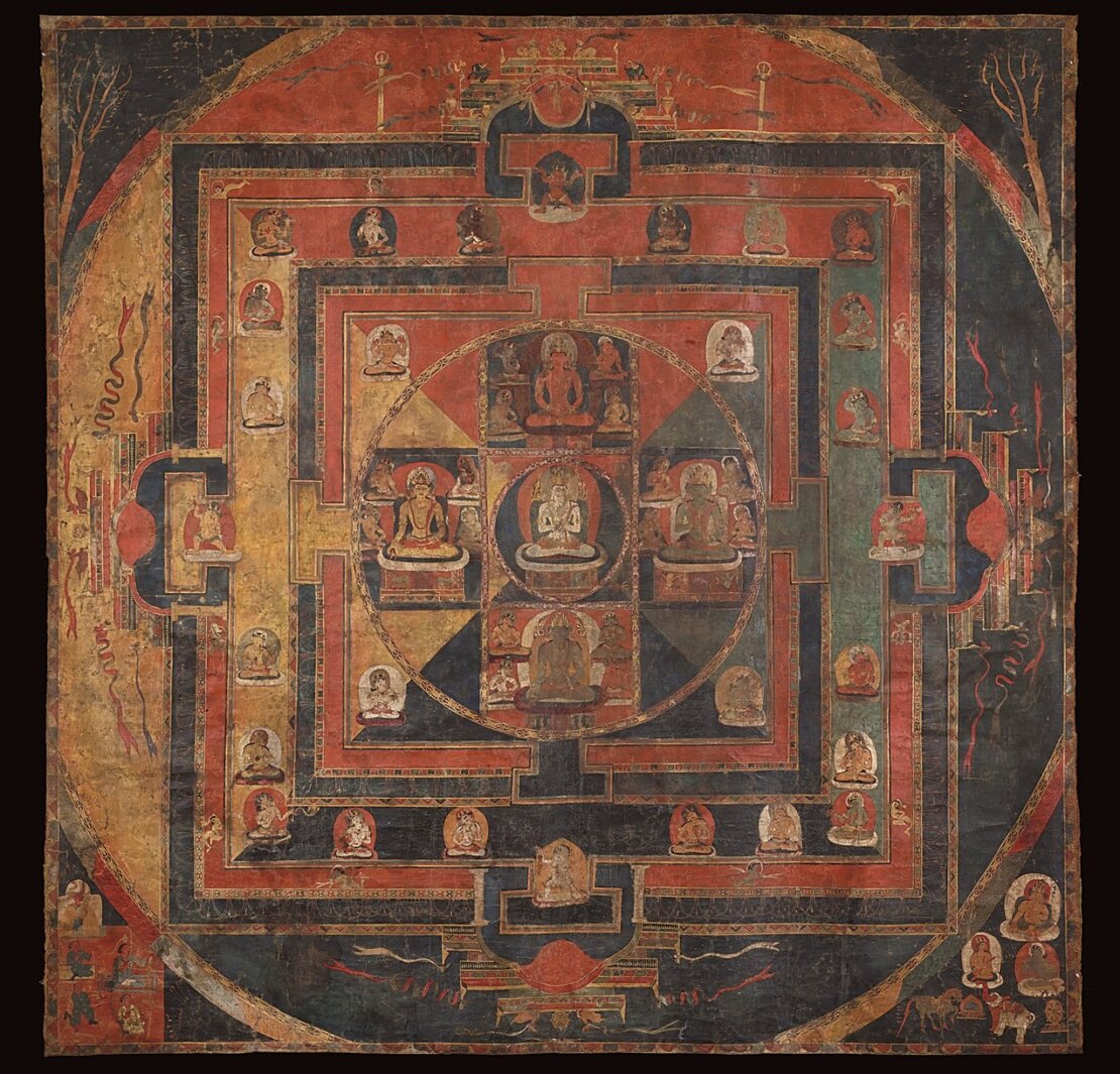 公元11世紀〈金剛界曼荼羅〉,125×125公分。