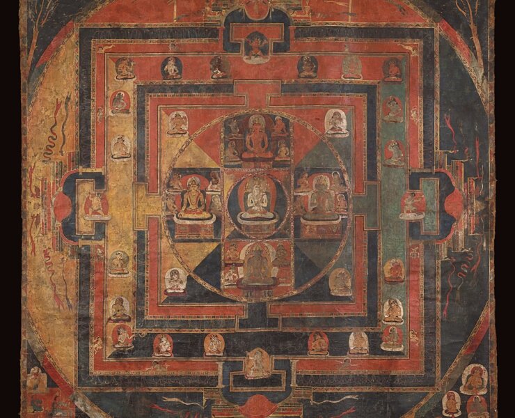 公元11世紀〈金剛界曼荼羅〉，125×125公分。