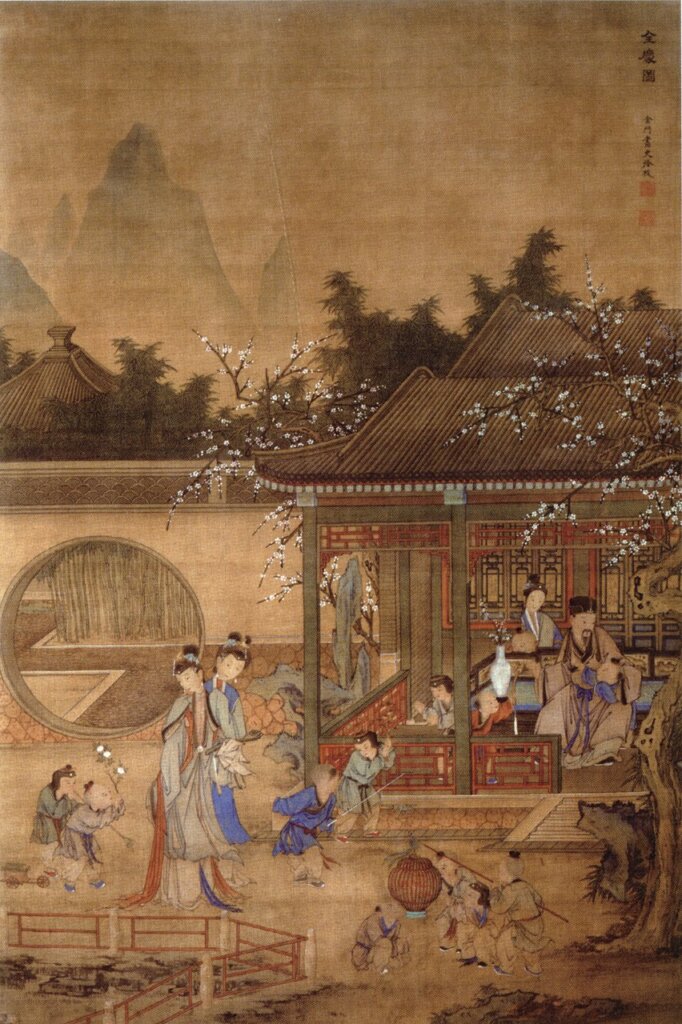 冷枚（或其追隨者）〈全慶圖〉，美國辛辛那提藝術博物館藏（Cincinati Art Museum）。
