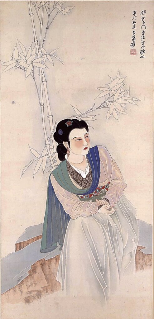 張大千〈修竹美人〉，台北私人收藏。