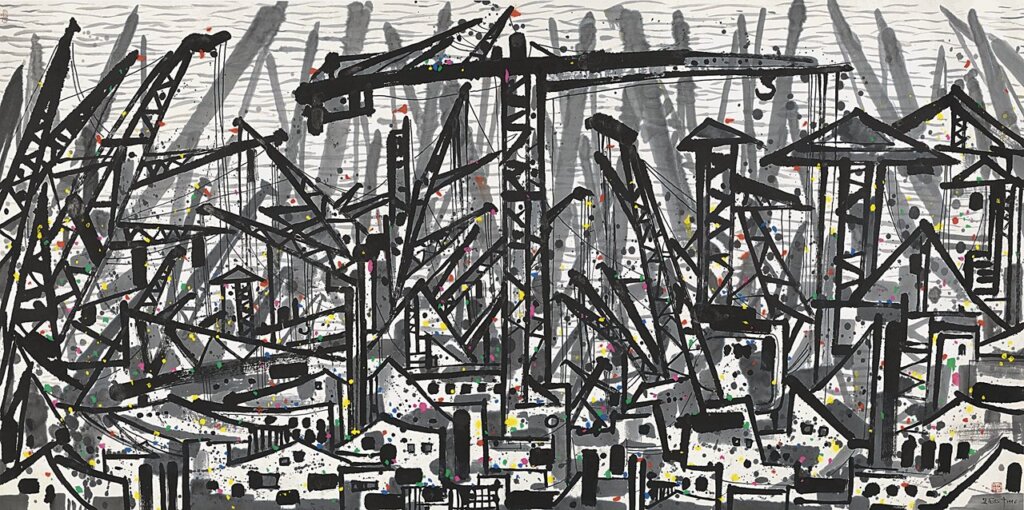 齊白石〈菓品〉四屏，各68×33.5公分，估價待詢，成交價2140萬港元，香港蘇富比中國書畫。
