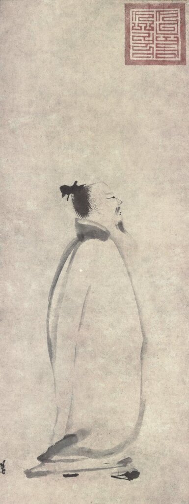 南宋梁楷〈李白行吟圖〉,81.2×30.4公分,日本重要文化財,日本東京國立博物館藏。©Photo courtesy TNM Image Archives。