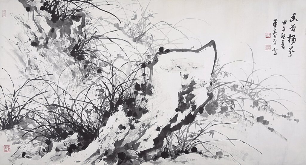 劉大為（1945～）〈躍馬圖〉，68.5×136.5公分。