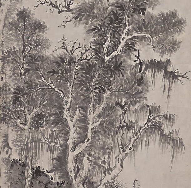 文徵明〈關山積雪圖〉卷，國立故宮博物院藏，圖為局部。