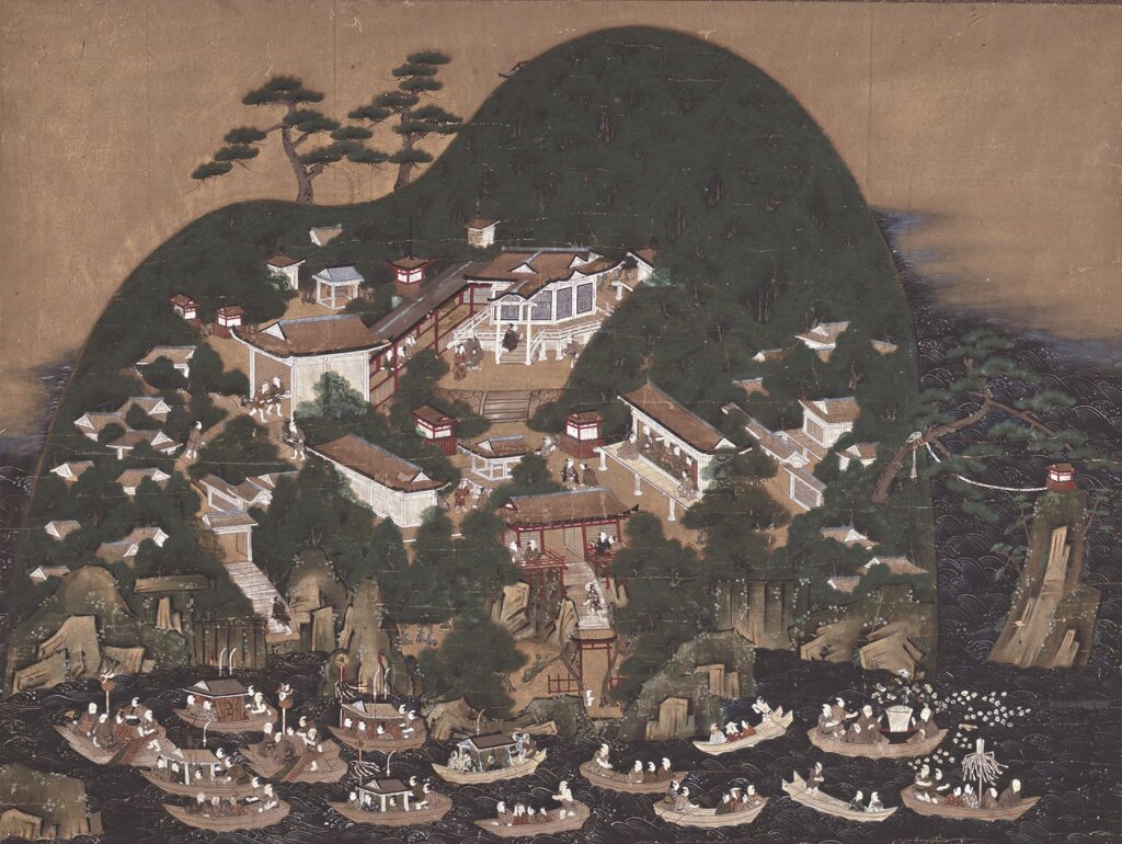 〈竹生島祭禮圖〉,日本大和文華館藏。