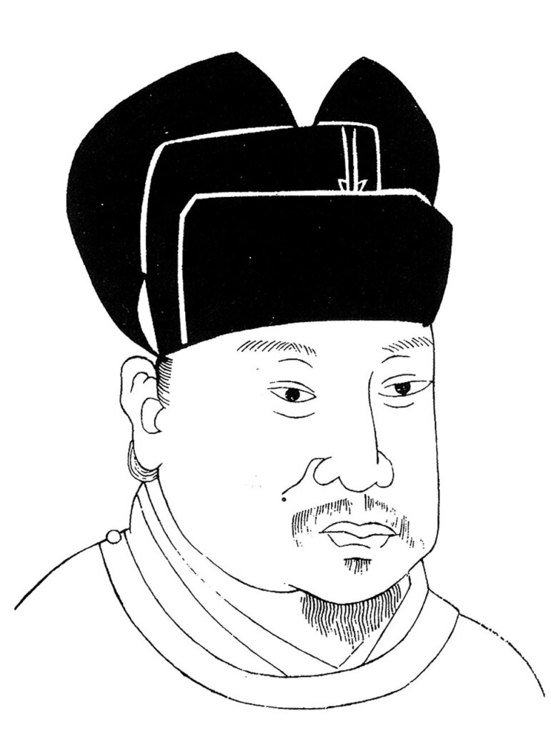 錢俶（929～988）像，出自《新鐫吳越錢氏續慶系譜》。圖／本刊資料室。