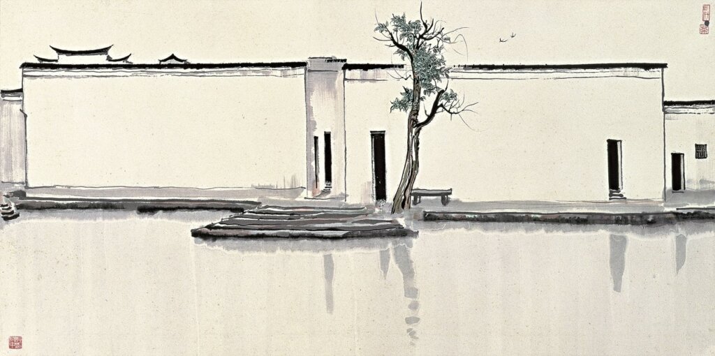 吳冠中〈雙燕〉，香港藝術館藏。