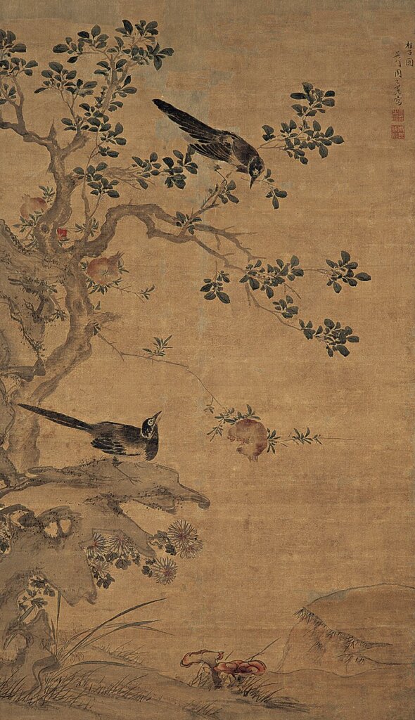 明周之冕〈桂子圖〉。