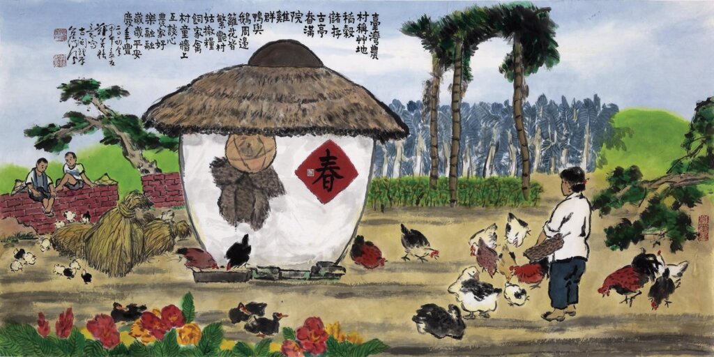 鄭善禧於聞名畫廊講今說古、談笑風生。