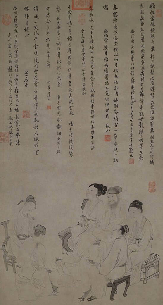 吳偉〈歌舞圖〉軸，北京故宮藏。