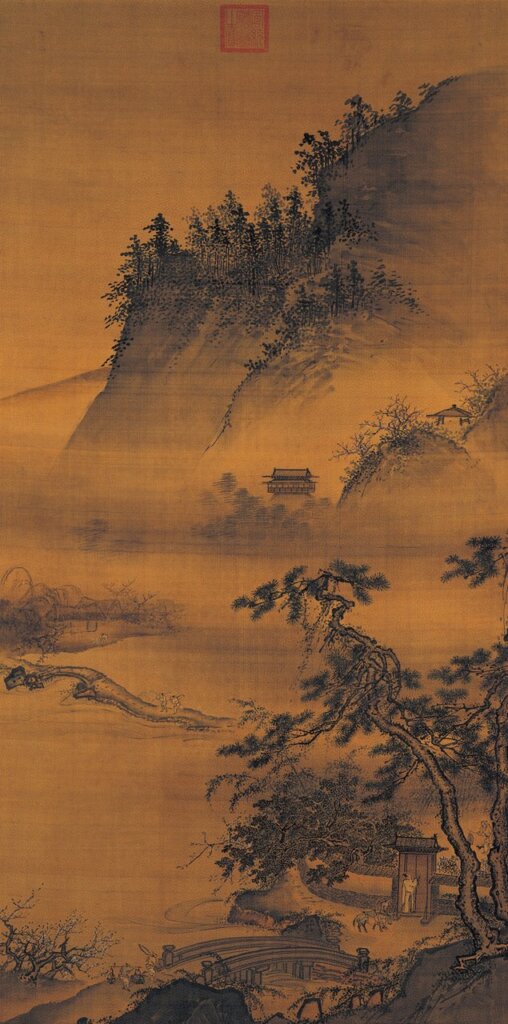 明戴進〈春遊晚歸〉軸，國立故宮博物院藏。