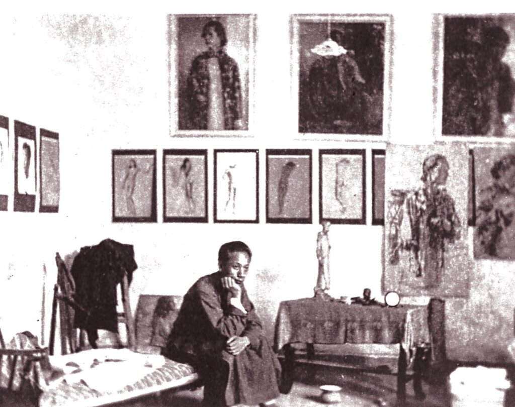 蔣兆和1943年作〈流民圖〉，200×1227公分，中國美術館藏（現存此前卷，1953年再發現時後卷已霉爛不堪，全卷200×2600公分）