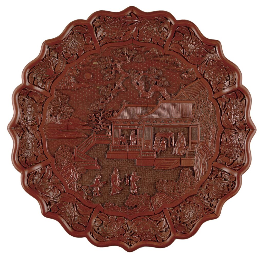 明代永樂〈漆盤〉，大英博物館藏。©The Trustees of the British Museum。