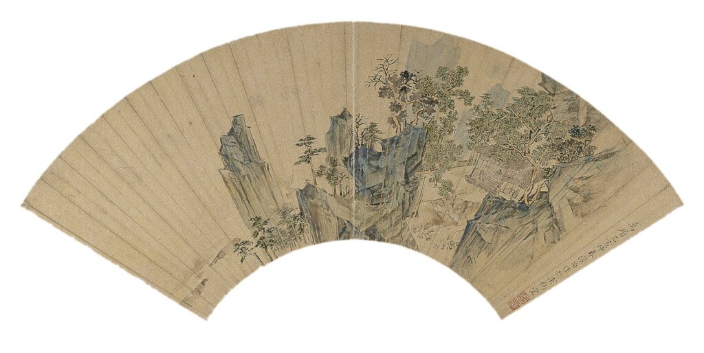 明陸治〈林泉高致〉，國立故宮博物院藏。