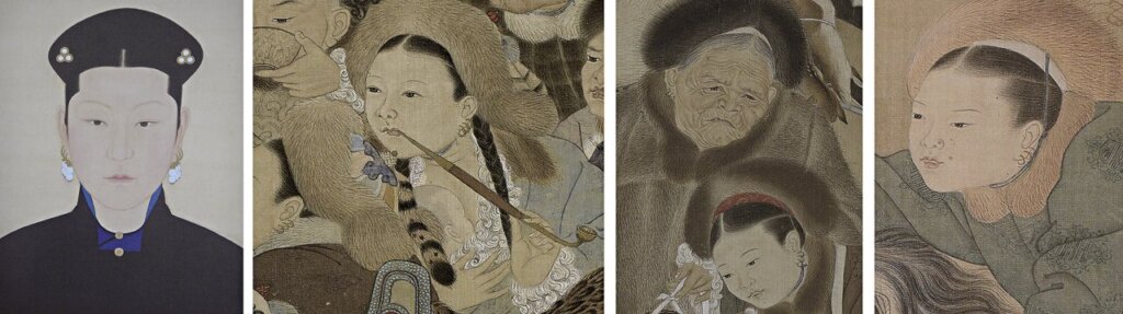 滿蒙貴族婦女多採用「一耳三鉗」習俗戴用耳環。