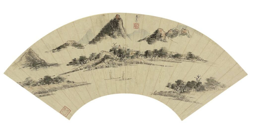 明文嘉〈雲山圖〉，國立故宮博物院藏。