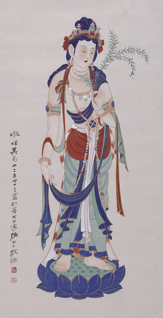 張大千〈初唐大士像〉，預估價人民幣800萬～1200萬元，成交價人民幣1782.5萬元。