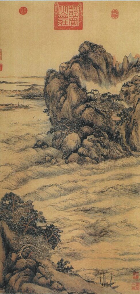 清華冠〈弘行樂圖〉局部，紙本設色立軸，112.5×106.5公分，私人藏。