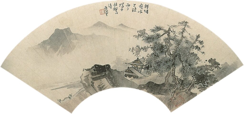 溥心畬〈杜樊川詩意〉扇面，北京故宮博物院藏。