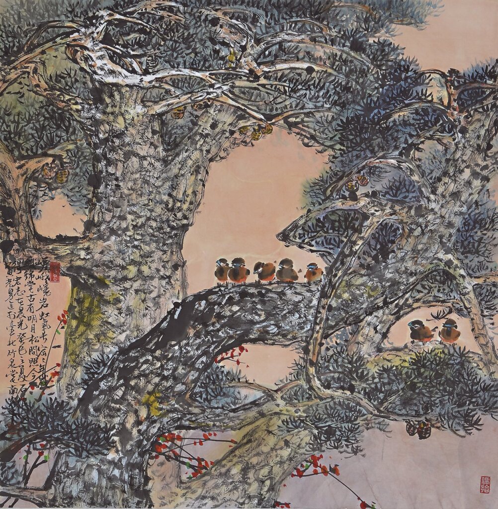 黃光男2014年作〈大葉蓮花〉，100×45公尺，圖為局部。