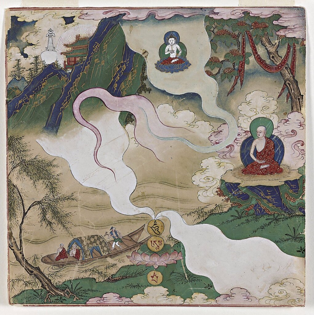 18〜19世紀〈普明大日如來觀修導引圖冊〉，第39開，比利時安特衛普水上博物館藏。