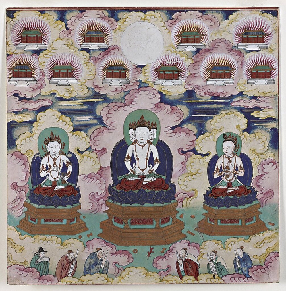 18〜19世紀〈普明大日如來觀修導引圖冊〉，第27開，比利時安特衛普水上博物館藏。